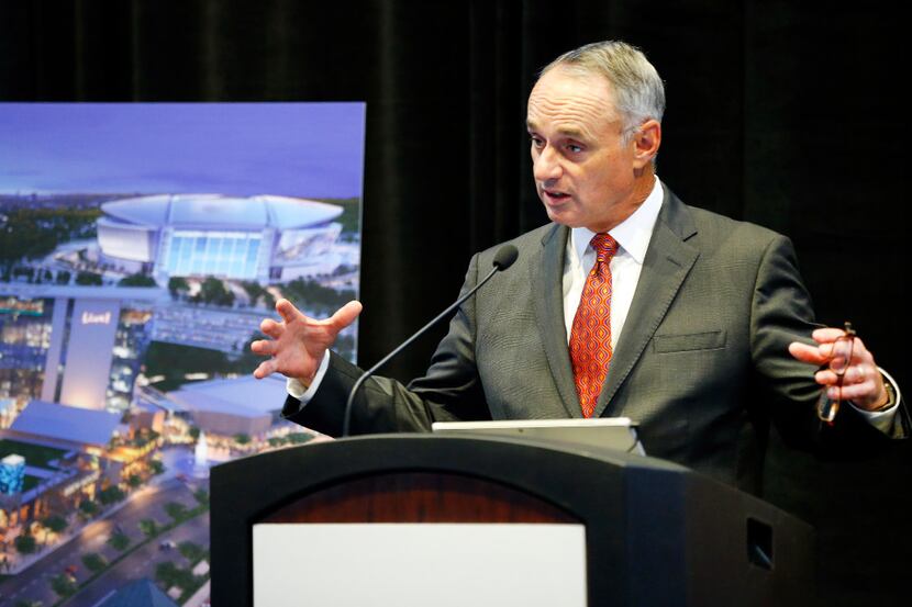 Major League Baseball Commissioner Rob Manfred spoke about the planned Texas Live!...