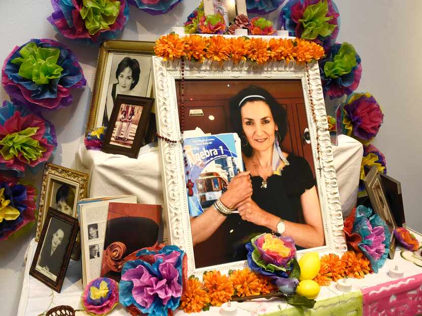 This Day of the Dead altar for Maria Magana was created by her sister, Leticia Magana. Maria...