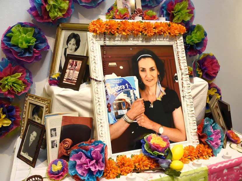 This Day of the Dead altar for Maria Magana was created by her sister, Leticia Magana. Maria...