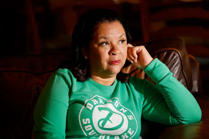 Angela Jones poses for a photo in her house, Wednesday, March 13, 2024, in Southlake.  Jones...