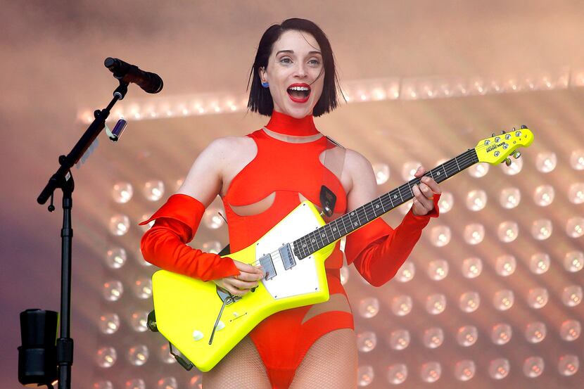 St. Vincent performs at the Boston Calling Music Festival on Saturday, May 26, 2018, in...