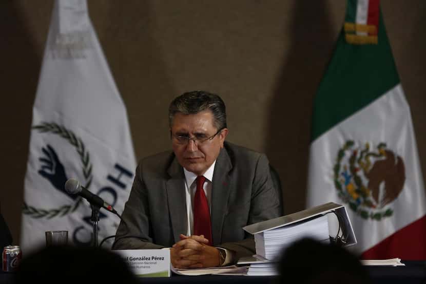 Luis Raúl González Pérez, presidente de la Comisión Nacional de Derechos Humanos, al revelas...