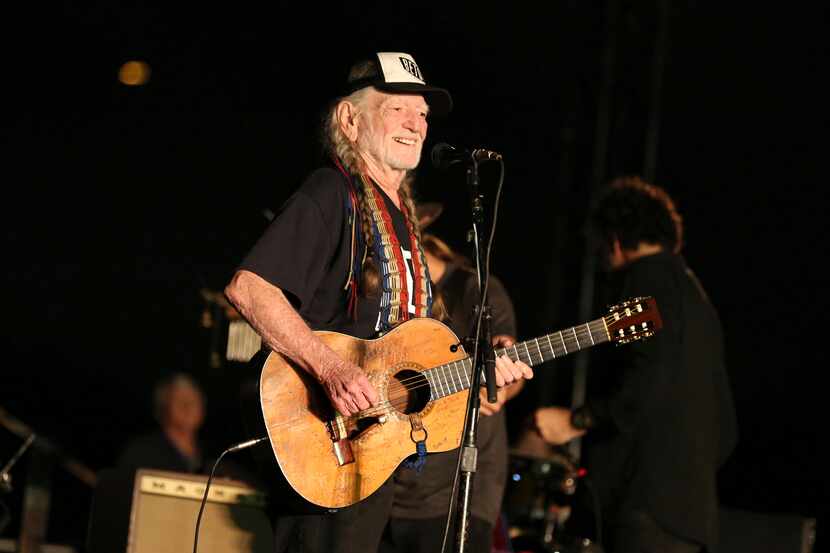 Willie Nelson performs during the "Turn Out for Texas" concert and rally for former Senate...