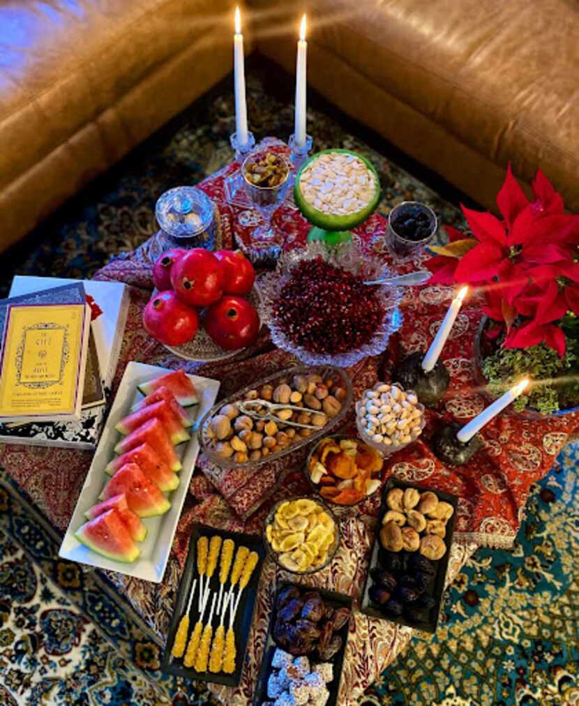 The foods of Yalda Night are chosen to represent good fortune, rebirth and rejuvenation.