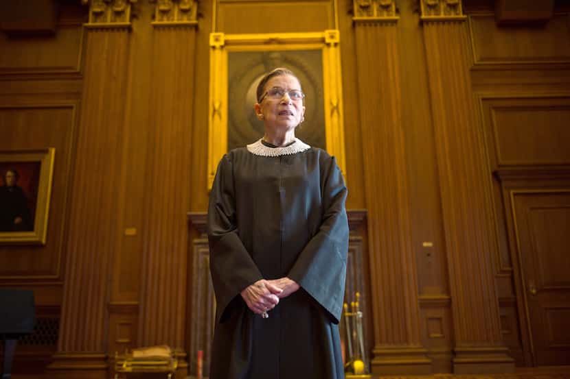 Supreme Court Justice Ruth Bader Ginsburg, photographed in the cast conference room at the...