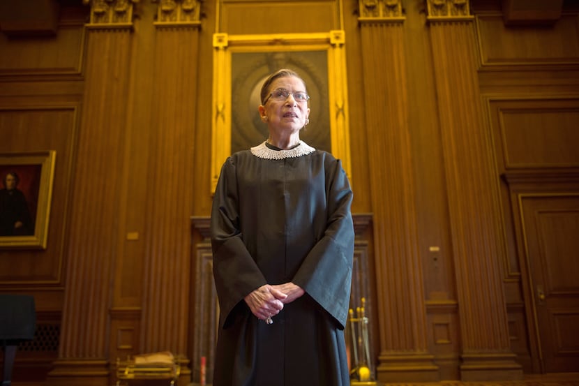 Supreme Court Justice Ruth Bader Ginsburg, photographed in the cast conference room at the...