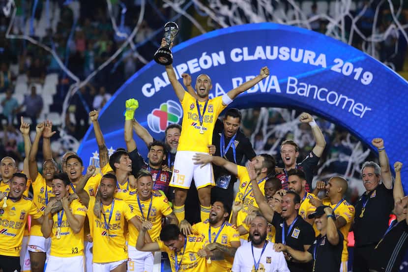 Tigres ganó el Torneo Clausura 2019 de la Liga MX el domingo, en León, México. (Photo by...
