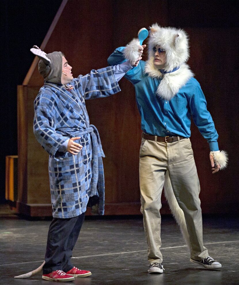 Randall Scott Carpenter (left) and Justin Duncan perform Stuart Little at Dallas Children's...