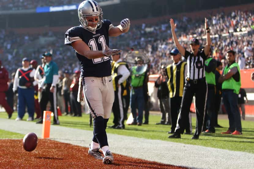 Dallas Cowboys wide receiver Cole Beasley (11) celebrates after a touchdown during the...