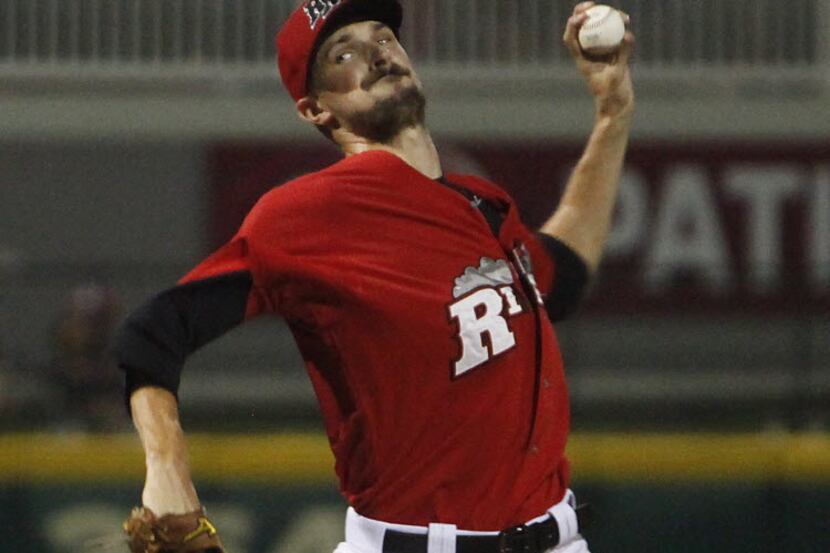 Frisco Roughriders pitcher Will Lamb finished the game against the Midland Rockhounds at Dr....