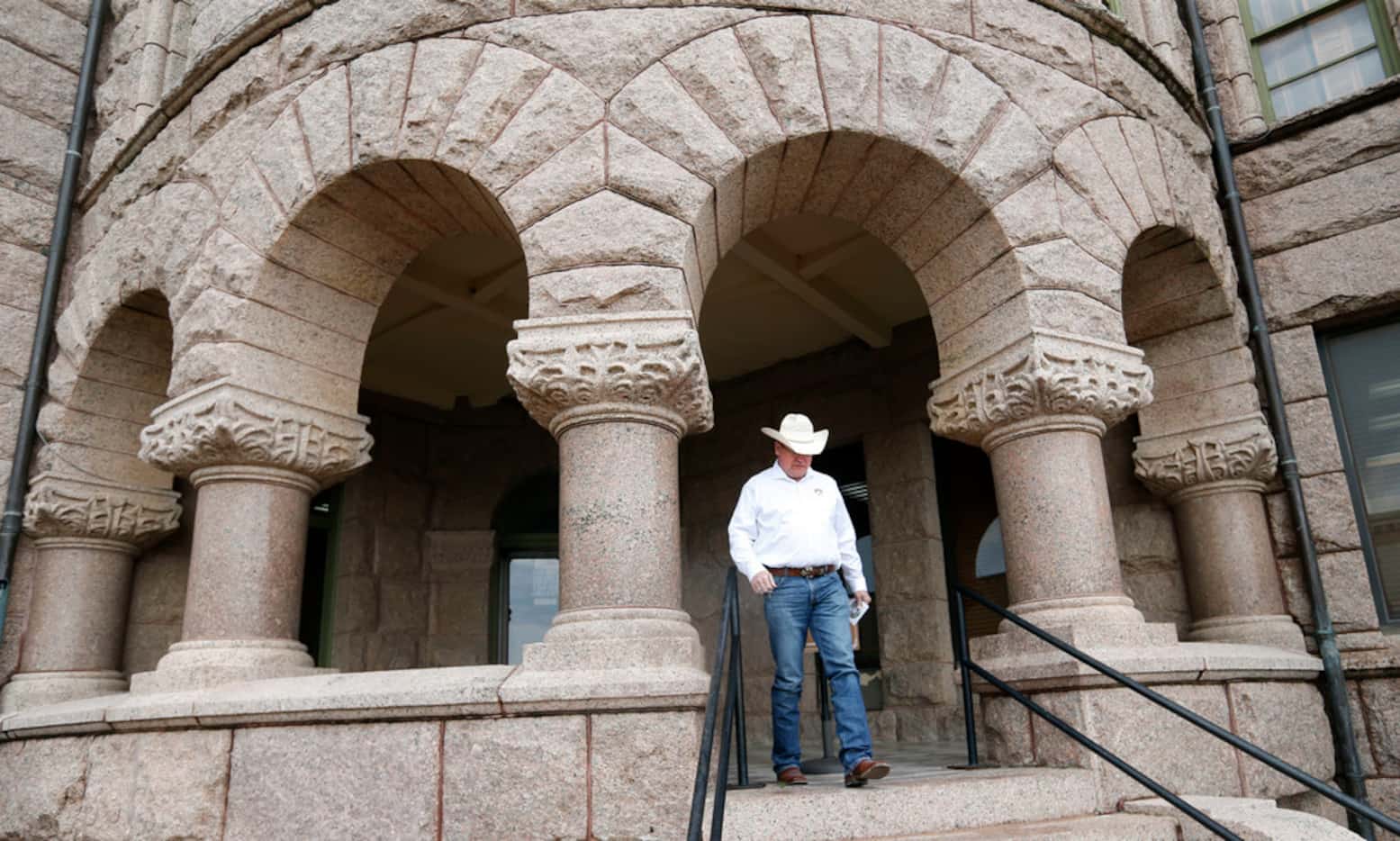 Special ranger John Bradshaw of the Texas and Southwestern Cattle Raisers Association walks...