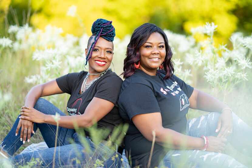 Half sisters Donna Fields (left) and Renee Phillips, shown at Arbor Hills Nature Preserve in...