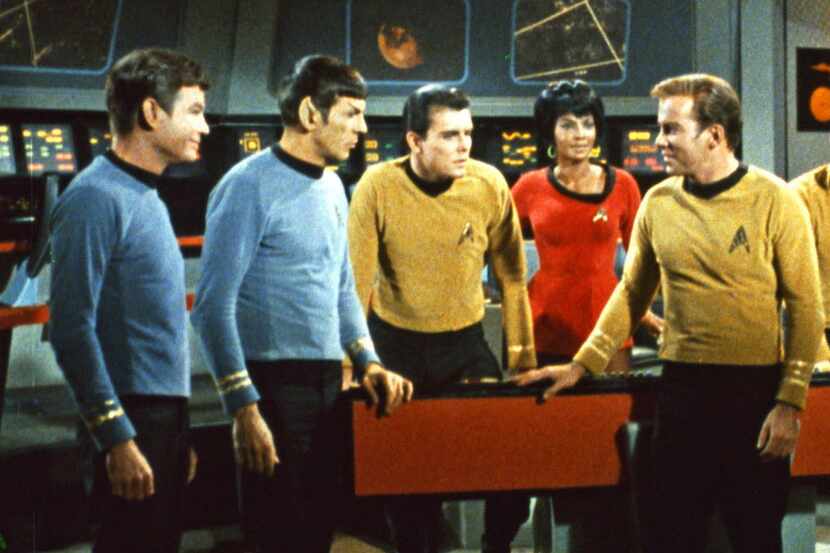 The cast in a scene from the original "Star Trek" series. The new series will be the first...