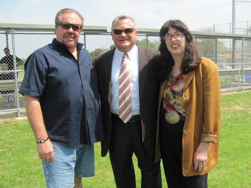 
T.K. and Elizabeth Lawless, friends of Jeff Johnson (center) for decades, were with him at...