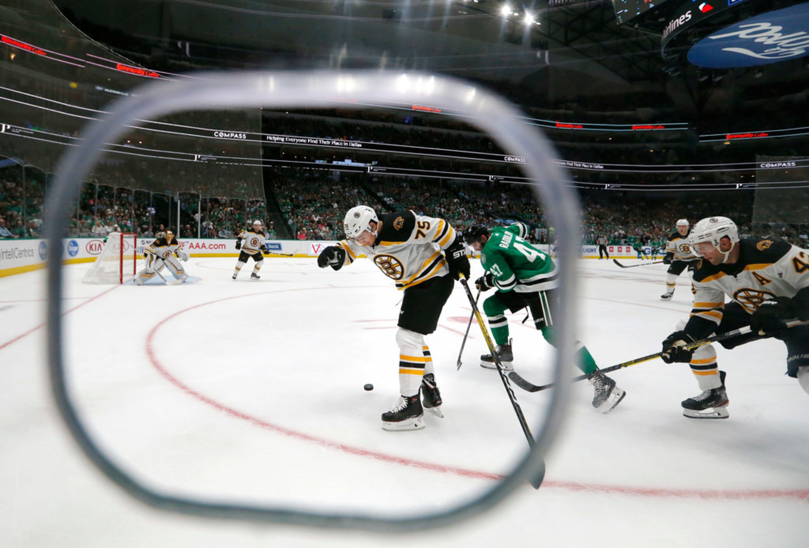 Dallas Stars right wing Alexander Radulov (47) and Boston Bruins defenseman Connor Clifton...