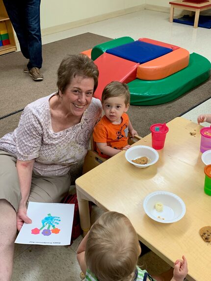 Mary Ann Binghieri and grandson Carter Scherwin