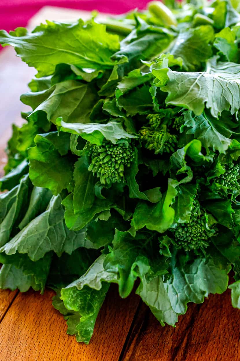 Broccoli rabe looks like a member of the broccoli family — but it’s not; the vegetable is...