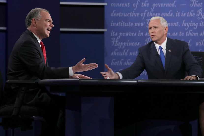Tim Kaine and Mike Pence at the debate.