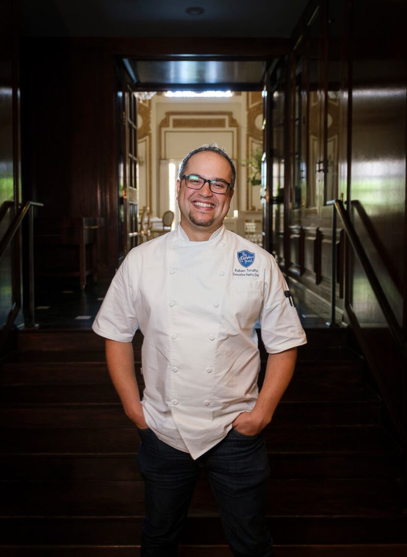 Ruben Torano, the new executive pastry chef at the Adolphus, photographed outside the French...