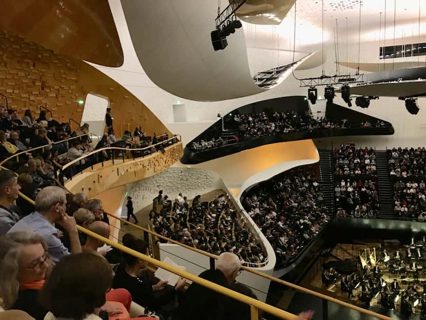 A view inside the Philharmonie de Paris concert venue during the Orchestre National de Lyon...