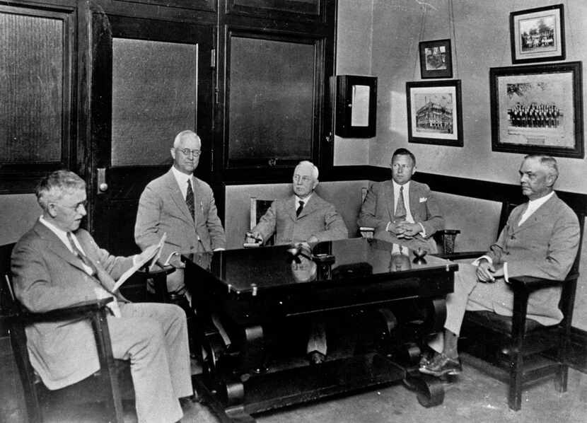 Directors of A. H. Belo & Co. (from left) Tom Finty Jr., John F. Lubben, G.B. Dealey, Walter...