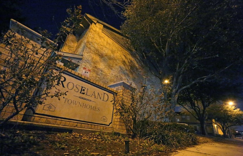 The entrance to Roseland Townhomes in Dallas, photographed on Thursday, January 19, 2017....