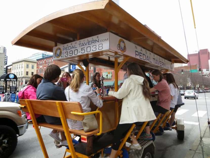 
Pedal taverns are bars-on-wheels that are completely people-powered; at least eight...