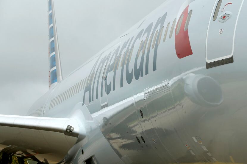 An American Airlines 787-9 Dreamliner at DFW International Airport.  (Nathan Hunsinger/Staff...