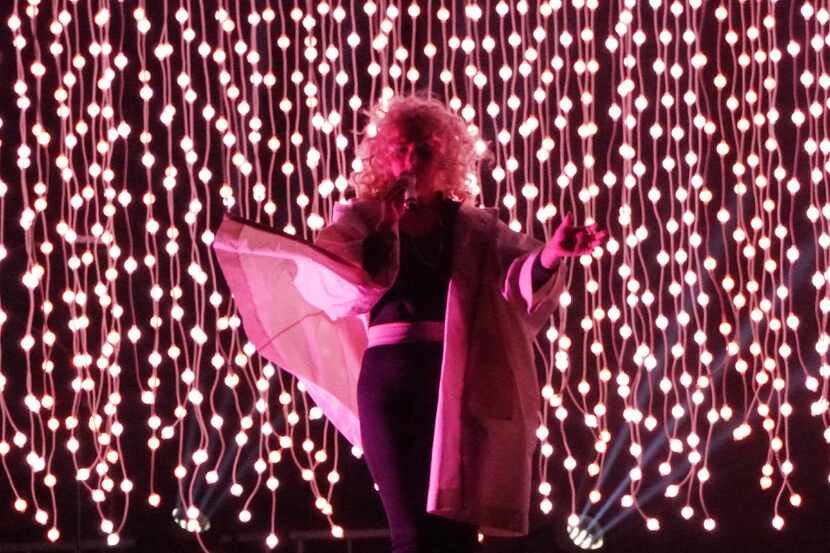 Purity Ring performed at the Fortress Festival in Fort Worth's Cultural District on Sunday. 