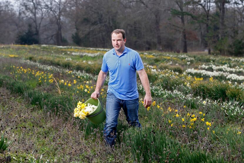 Wiesinger at his farm in Mineola.