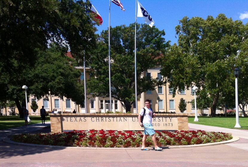 Main entrance to the Texas Christian University  campus in Fort Worth