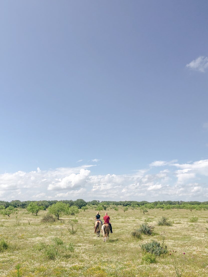 Horseback riding on JL Bar Ranch's 13,000-acre resort in Sonora, Texas.