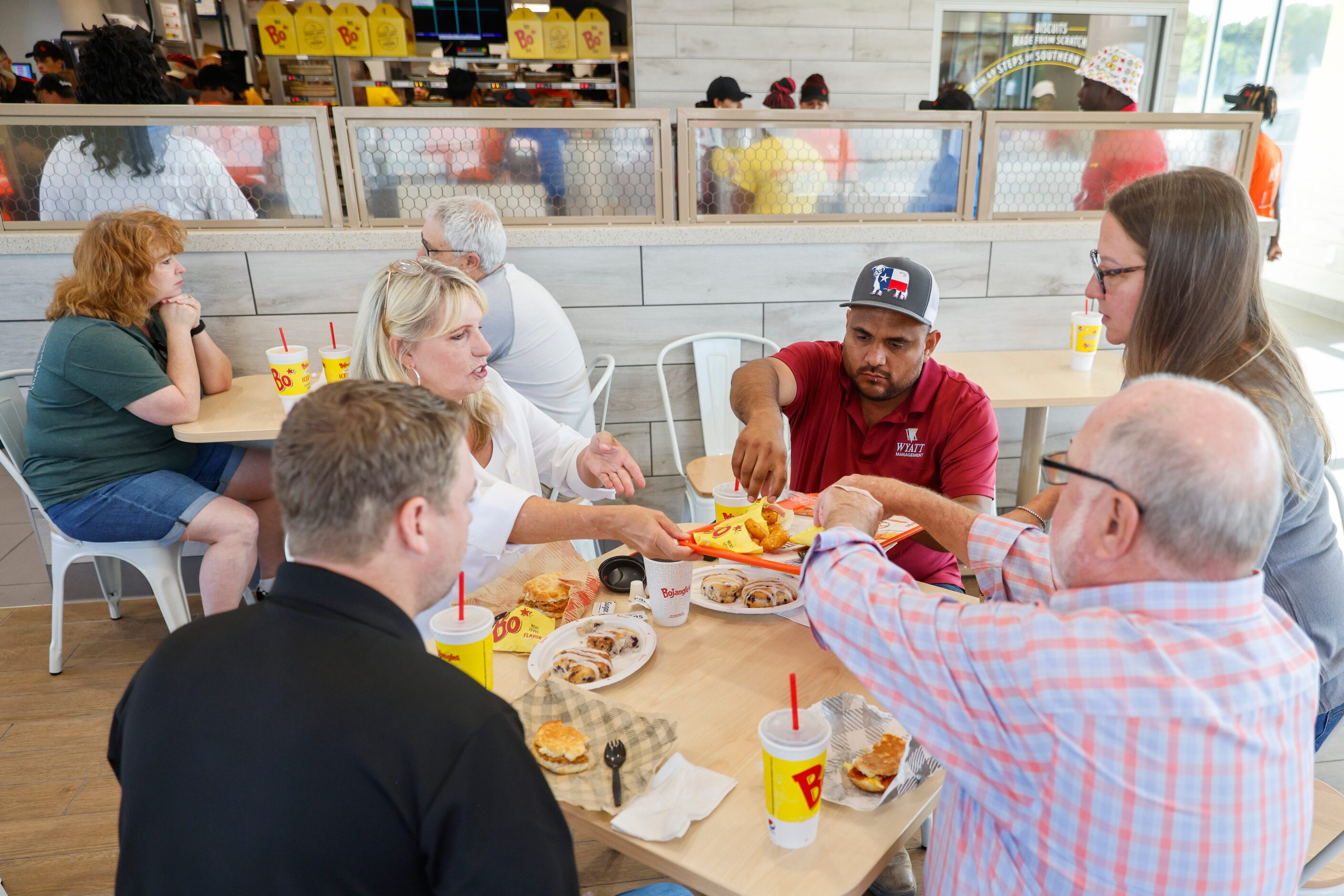 From bottom left, Jason Tucker, Hilary McKone, Cesar Gayton, Paulette Fielder and Kirby...