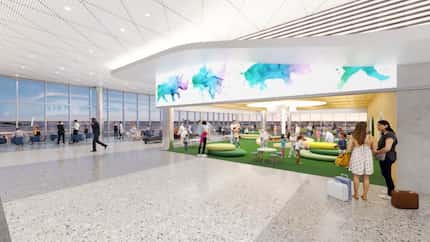 DFW CEO Sean Donohue said DFW International Airport's Terminal F, shown in a video...