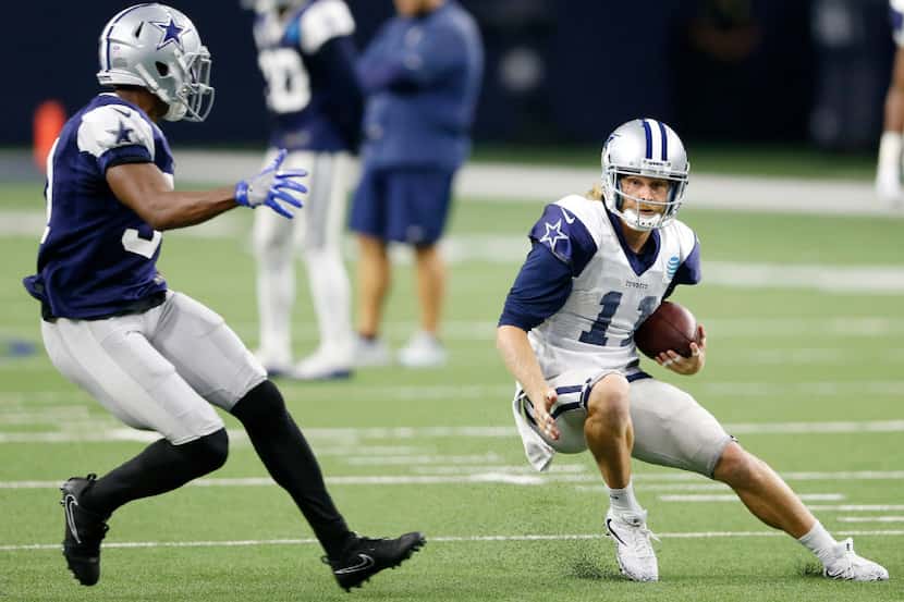 Dallas Cowboys wide receiver Cole Beasley (11) attempts to shake Dallas Cowboys free safety...
