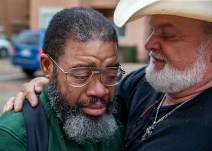 S.O.U.L. Church pastor Leon Birdd (right) embraced Randy after surprising him at his new...