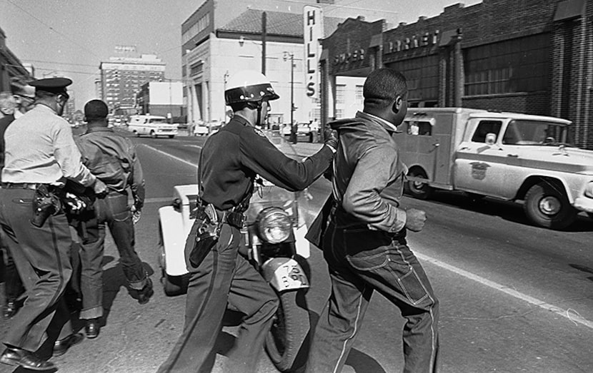  Rev. Martin Luther King, Jr., left, and Rev. Ralph Abernathy, right, leaders of the civil...