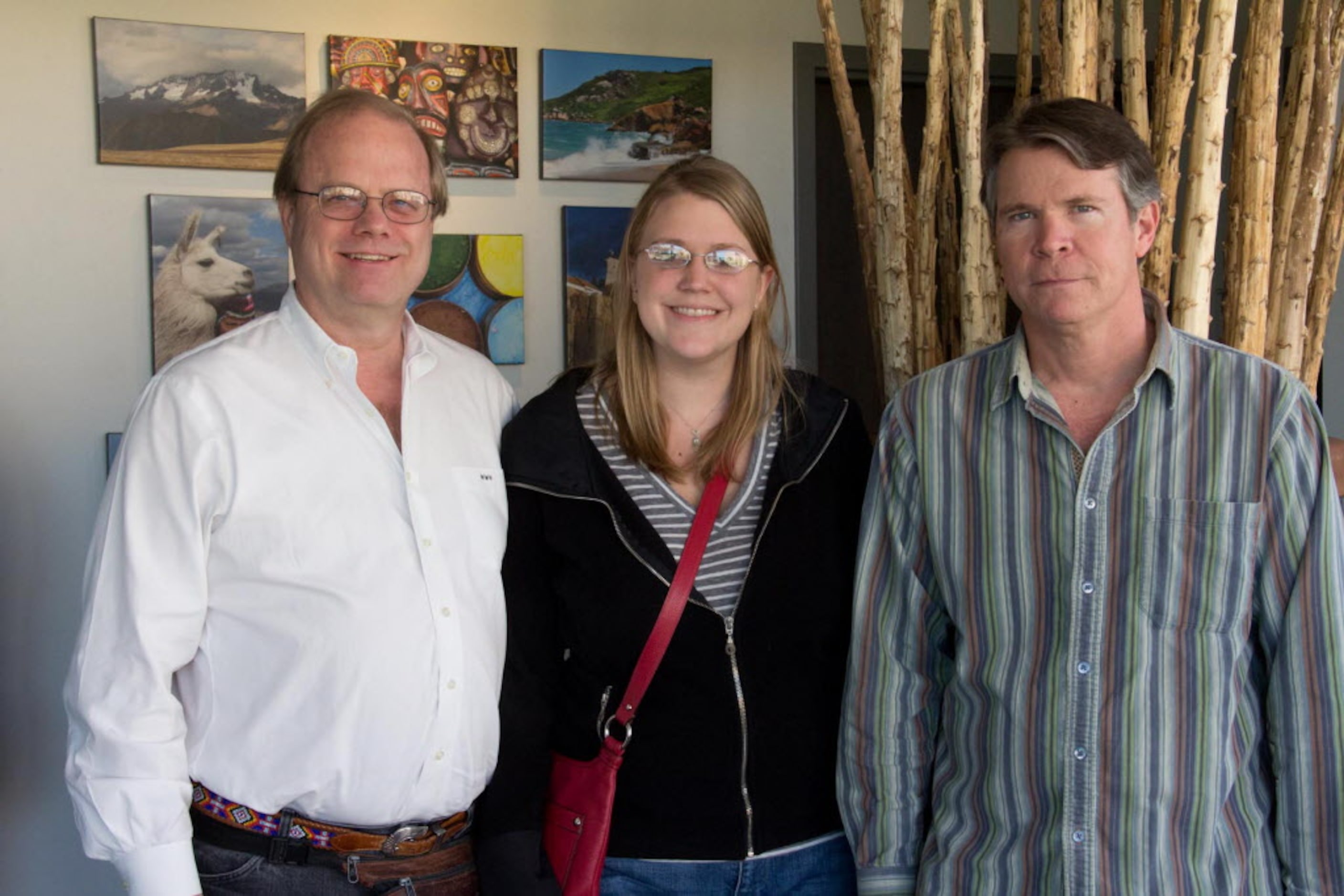 Walter Hofheinz Tessa Hofheinz Heinen and Craig Collins celebrate grand opening of Nazca...