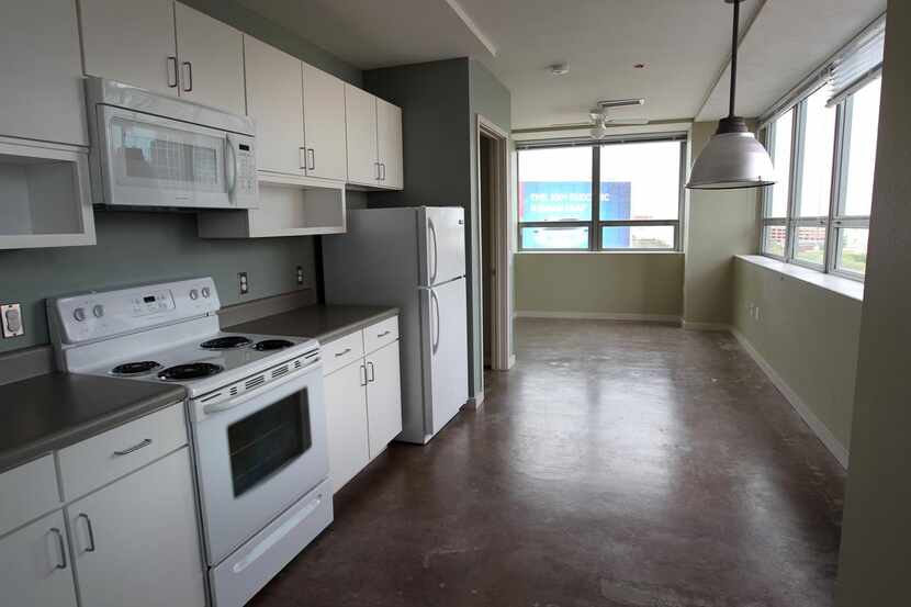 
A 2012 file photo shows the inside of a unit at CityWalk@Akard, an affordable housing...