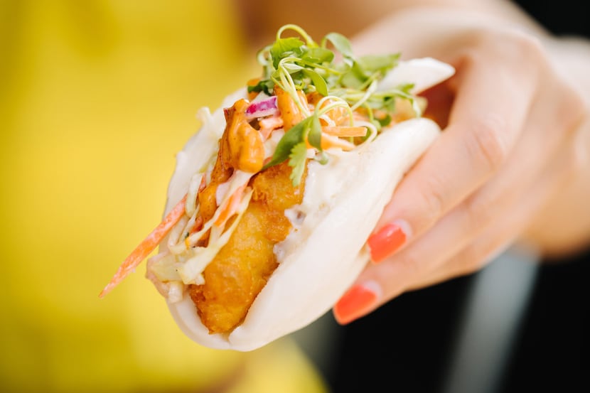 Dallas restaurant Sumo Shack sells bao, or steamed buns filled with ingredients like pork...