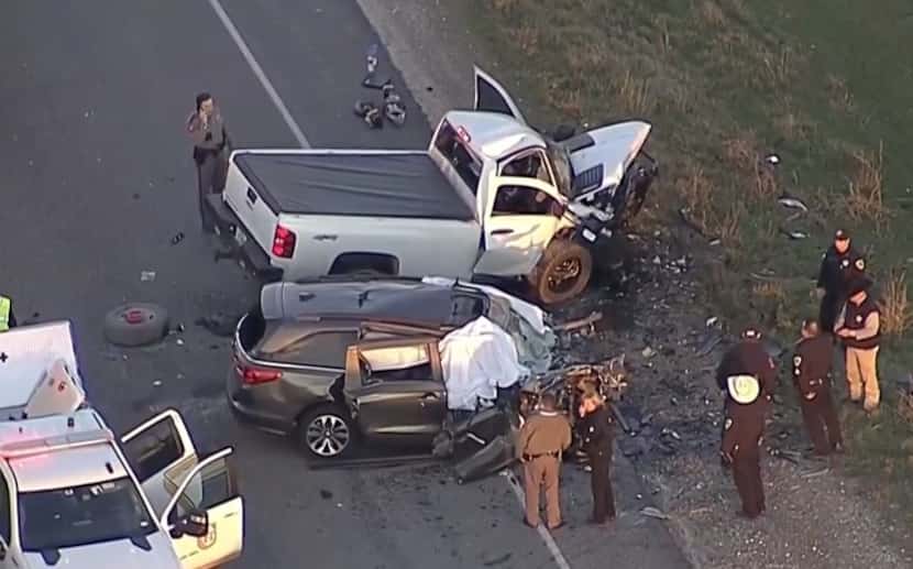 At least six people died and three others were injured Tuesday following a crash on U.S....