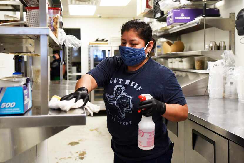 Most restaurant employees, such as Neydi Hernandez in Dallas, don't have the option of...