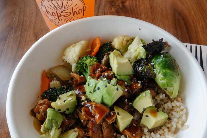 Teriyaki Chicken at the new Original ChopShop restaurant, located at 7300 N. MacArthur Blvd....