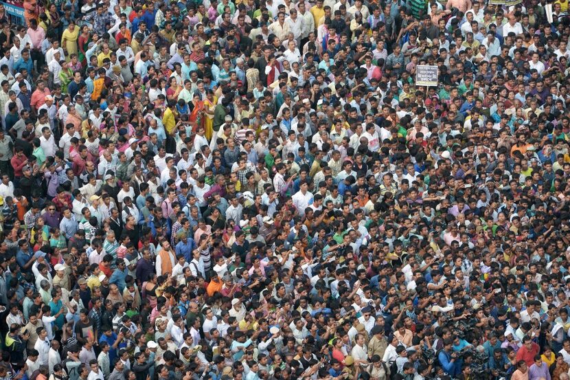 Indian activists from the Trinamool Congress (TMC) political party listen as the Chief...