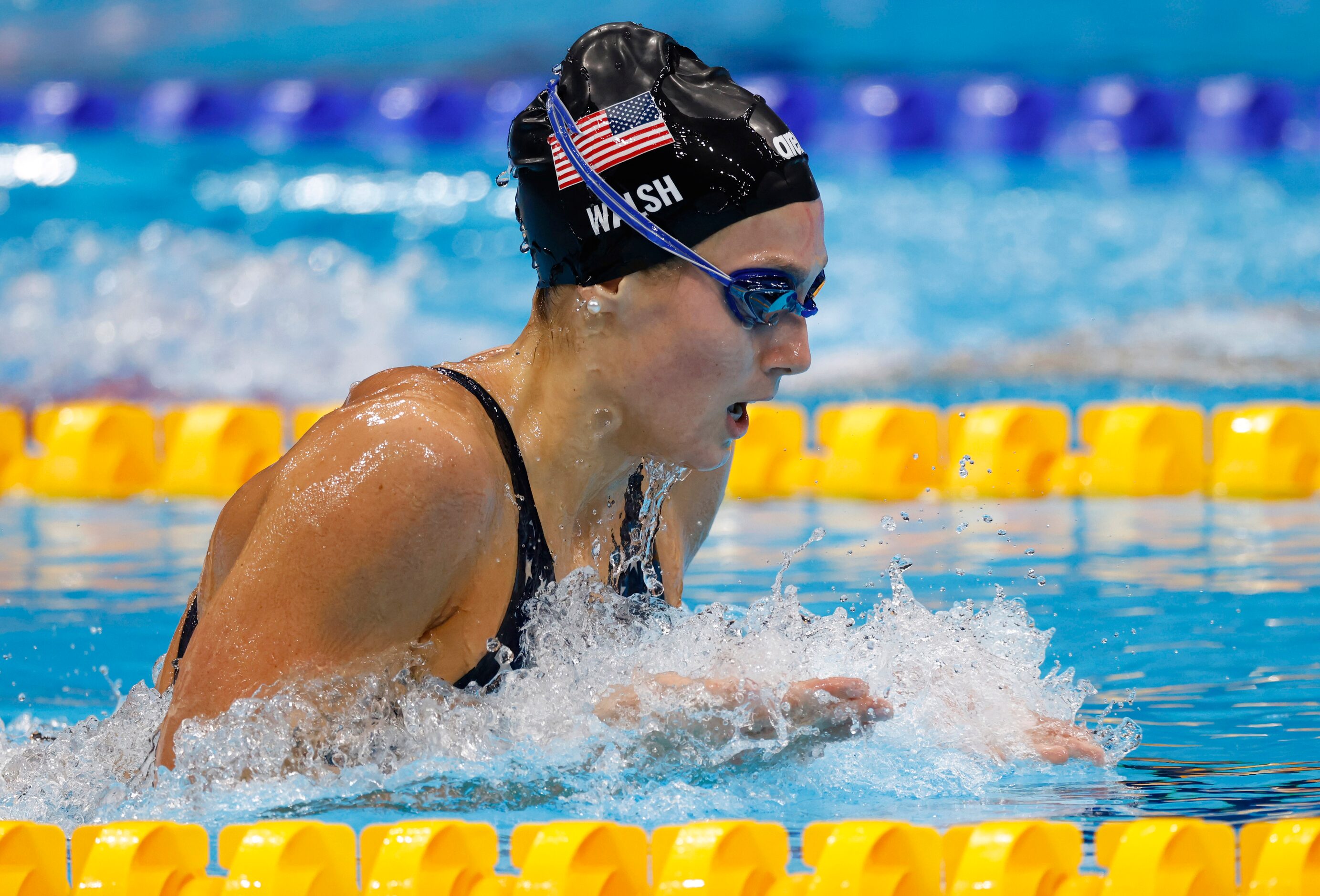 USA’s Alex Walsh competes in the women’s 200 meter individual medley semifinal during the...