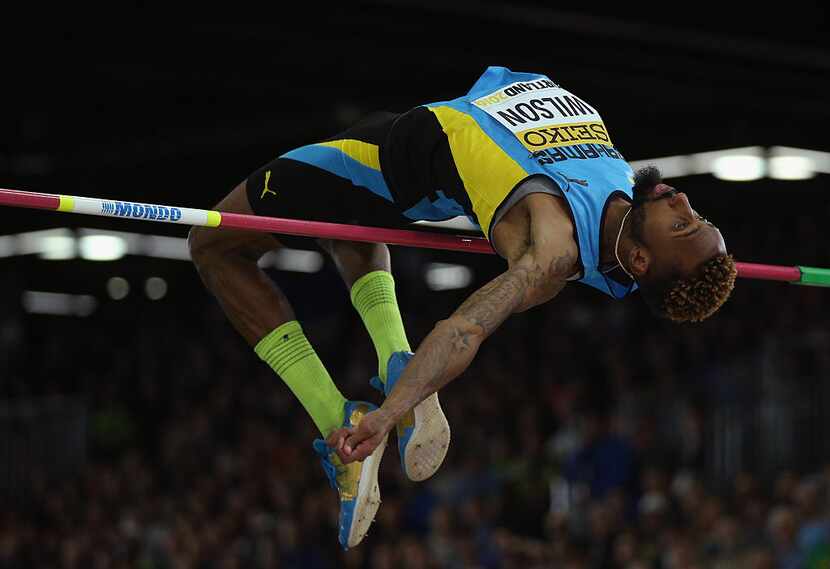 PORTLAND, OR - MARCH 19:  Jamal Wilson of the Bahamas competes in the Men's High Jump Final...