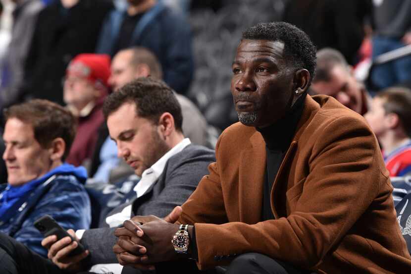 Vice President of Operations, Michael Finley of the Dallas Mavericks attends a game between...
