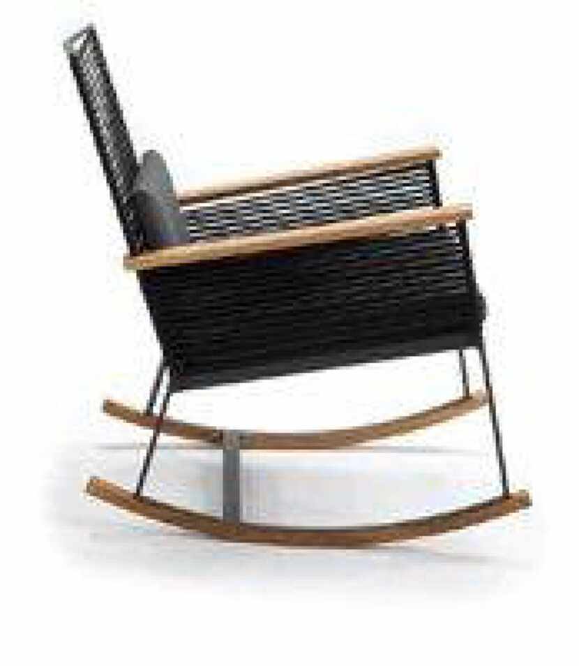 Kettal Landscape Rocking Chair, aluminum lacquered frame with polyester thread cords and...