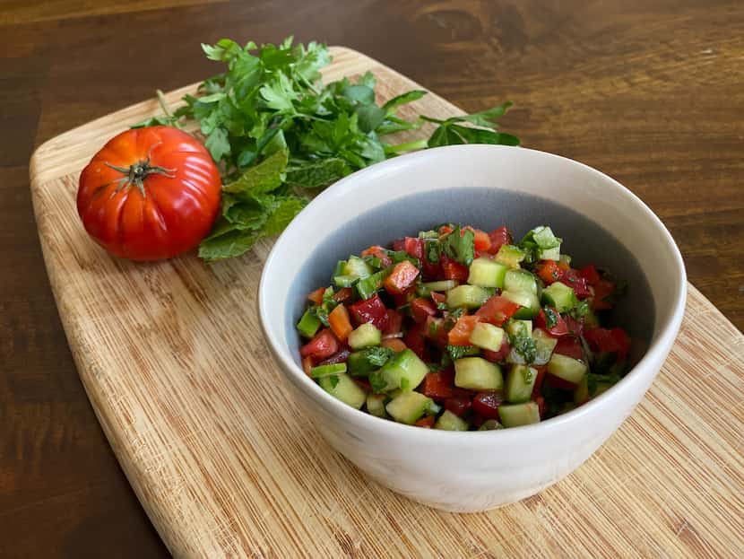 Palestinian Chopped Salad (Salata Arabieh)