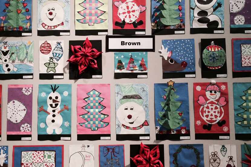  Holiday artwork by Irving ISD students  is on display at the Irving Arts Center.